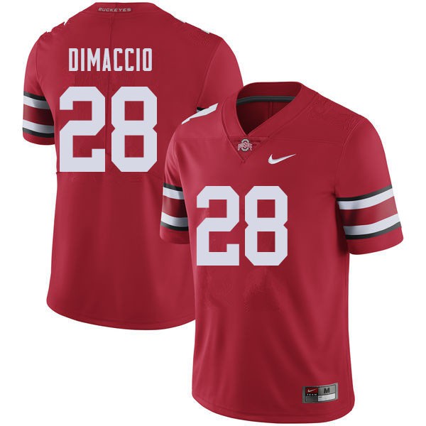 Ohio State Buckeyes #28 Dominic DiMaccio Men Stitched Jersey Red OSU89243